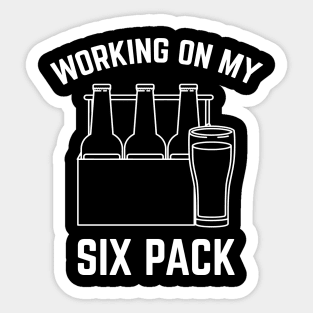 Working on My Six Pack Sticker